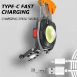 Multi-Functional COB Keychain Light – Compact Tool with 6 Modes & Emergency Features - Image 3